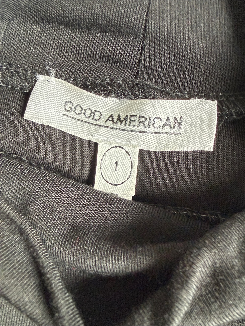 Good American , Black Mock Neck Cap Sleeve Bodysuit - Picture 5 of 6